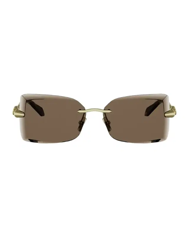 BVLGARI Serpenti 62mm Metal Rectangular Sunglasses