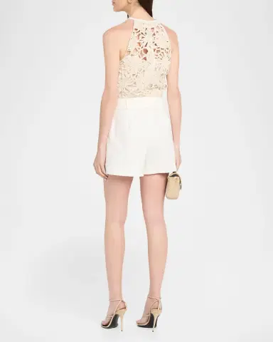 Ramy Brook Aubree Openwork Floral Belted Romper | Thumbnail 2