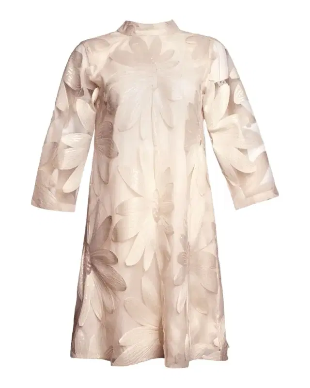 Frances Valentine Diplomat Floral Sequin Mock-Neck Mini Dress