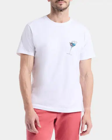 Robert Graham Men's Wavy Sips Graphic Cotton T-Shirt | Thumbnail 2