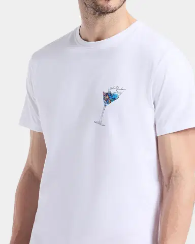 Robert Graham Men's Wavy Sips Graphic Cotton T-Shirt | Thumbnail 3
