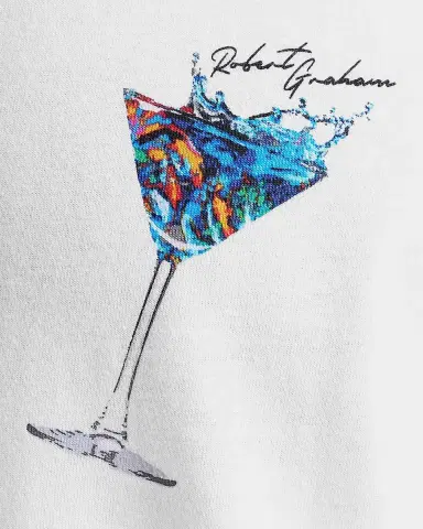 Robert Graham Men's Wavy Sips Graphic Cotton T-Shirt | Thumbnail 4