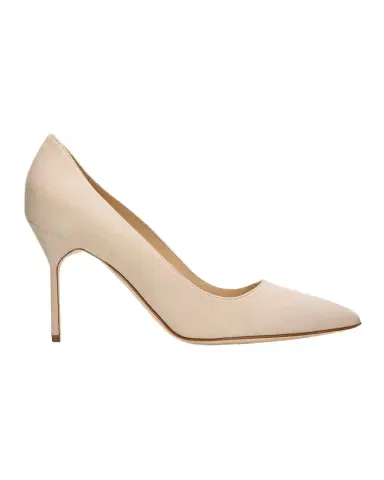 Manolo Blahnik 90mm BB Suede Pointed-Toe Pumps | Thumbnail 1 Manolo Blahnik 90mm BB Suede Pointed-Toe Pumps | Thumbnail 1