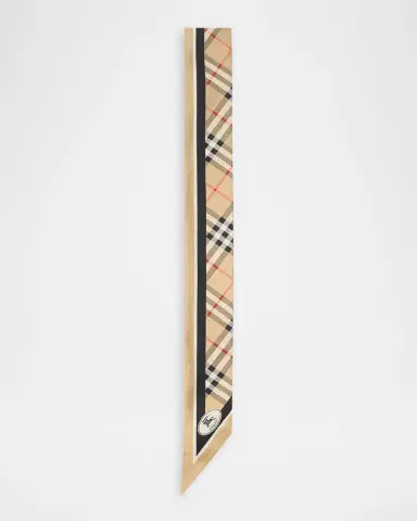 Burberry EKD Skinny Silk Scarf | Thumbnail 4