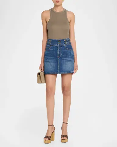 Ramy Brook Liv Denim Mini Skirt | Thumbnail 2