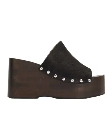Stuart Weitzman 100mm Kate Suede Platform Clogs | Thumbnail 1
