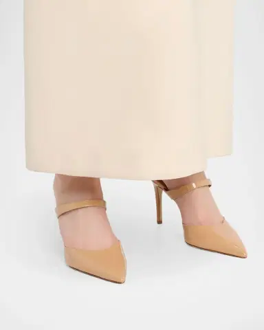 Stuart Weitzman 85mm Stuart Power Patent Leather Mule Pumps | Thumbnail 2 Stuart Weitzman 85mm Stuart Power Patent Leather Mule Pumps | Thumbnail 2