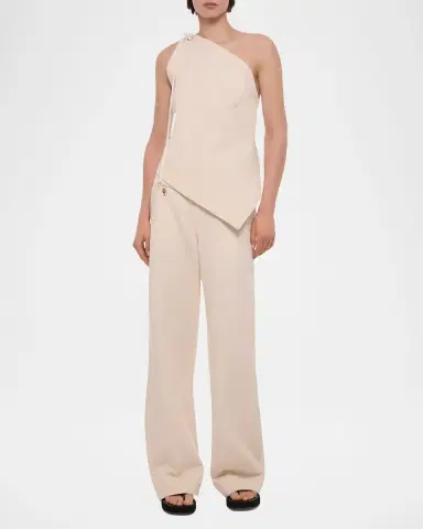 Helmut Lang Asymmetric One-Shoulder Sailor Top | Thumbnail 2 Helmut Lang Asymmetric One-Shoulder Sailor Top | Thumbnail 2