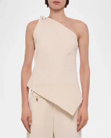 Helmut Lang Asymmetric One-Shoulder Sailor Top | Thumbnail 4 Helmut Lang Asymmetric One-Shoulder Sailor Top | Thumbnail 4