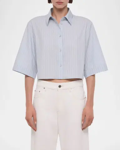 Helmut Lang Cropped Trench Shirt | Thumbnail 4 Helmut Lang Cropped Trench Shirt | Thumbnail 4
