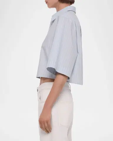 Helmut Lang Cropped Trench Shirt | Thumbnail 6 Helmut Lang Cropped Trench Shirt | Thumbnail 6