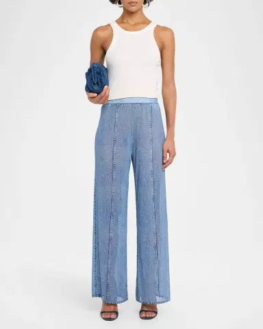 rag & bone rb Miramar Mesh Wide-Leg Pants | Thumbnail 2 rag & bone rb Miramar Mesh Wide-Leg Pants | Thumbnail 2