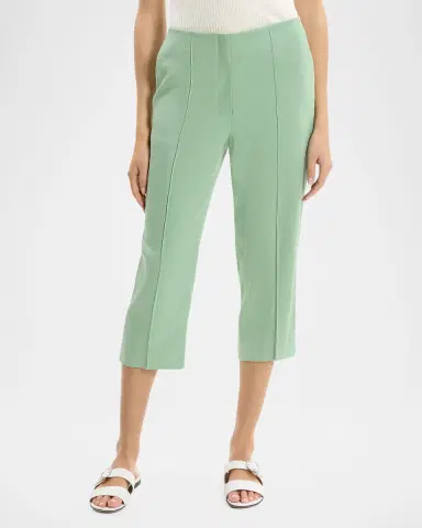 Theory Slit-Cuff Linen-Blend Capri Pants | Thumbnail 3 Theory Slit-Cuff Linen-Blend Capri Pants | Thumbnail 3