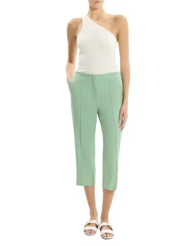 Theory Slit-Cuff Linen-Blend Capri Pants | Thumbnail 1 Theory Slit-Cuff Linen-Blend Capri Pants | Thumbnail 1