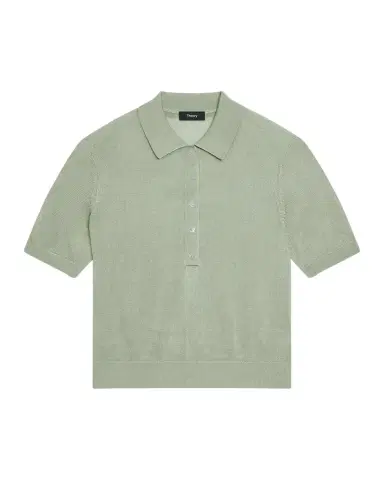 Theory Sheer Short-Sleeve Polo Shirt | Thumbnail 1 Theory Sheer Short-Sleeve Polo Shirt | Thumbnail 1