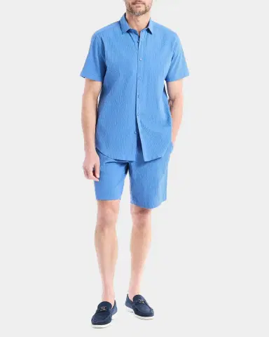 Robert Graham Men's Thresher Seersucker Flat-Front Shorts | Thumbnail 2 Robert Graham Men's Thresher Seersucker Flat-Front Shorts | Thumbnail 2