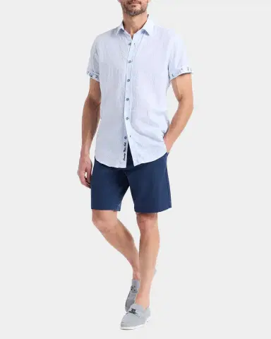 Robert Graham Men's Brackenbury Cotton Jacquard Short-Sleeve Shirt | Thumbnail 2
