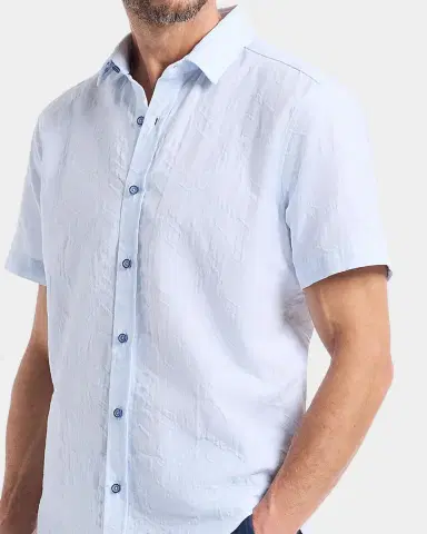Robert Graham Men's Brackenbury Cotton Jacquard Short-Sleeve Shirt | Thumbnail 5