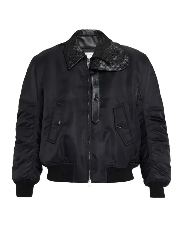 Intrecciato Collar Blouson Bomber Jacket