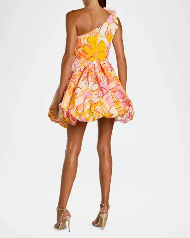 Mac Duggal Floral-Print Bubble Mini Dress | Thumbnail 3