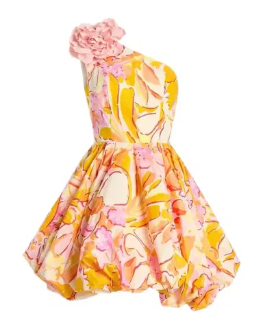 Mac Duggal Floral-Print Bubble Mini Dress | Thumbnail 1