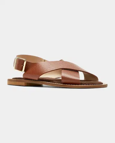 La Canadienne Freeda Leather Flat Crisscross Sandals | Thumbnail 2 La Canadienne Freeda Leather Flat Crisscross Sandals | Thumbnail 2
