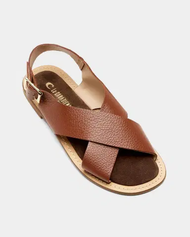 La Canadienne Freeda Leather Flat Crisscross Sandals | Thumbnail 3 La Canadienne Freeda Leather Flat Crisscross Sandals | Thumbnail 3