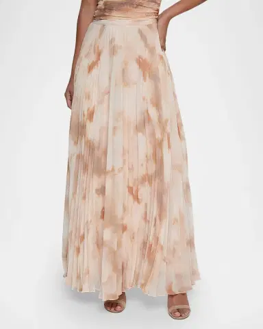 L'AGENCE Torin Pleated Chiffon Maxi Skirt | Thumbnail 4 L'AGENCE Torin Pleated Chiffon Maxi Skirt | Thumbnail 4