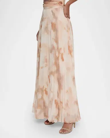 L'AGENCE Torin Pleated Chiffon Maxi Skirt | Thumbnail 5 L'AGENCE Torin Pleated Chiffon Maxi Skirt | Thumbnail 5