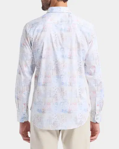 Robert Graham Men's Vista Paisley-Plaid Stretch Sport Shirt | Thumbnail 3 Robert Graham Men's Vista Paisley-Plaid Stretch Sport Shirt | Thumbnail 3