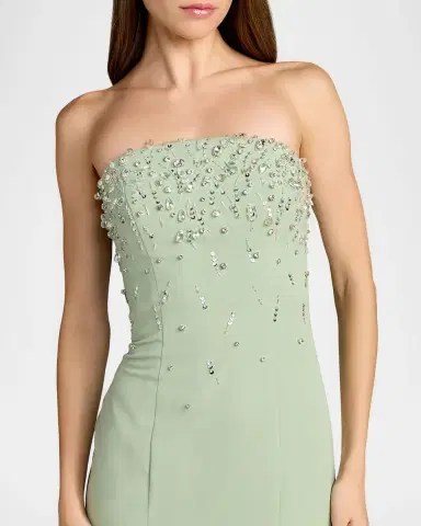 Mac Duggal Strapless Embellished Mermaid Gown | Thumbnail 4 Mac Duggal Strapless Embellished Mermaid Gown | Thumbnail 4