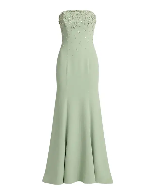 Strapless Embellished Mermaid Gown