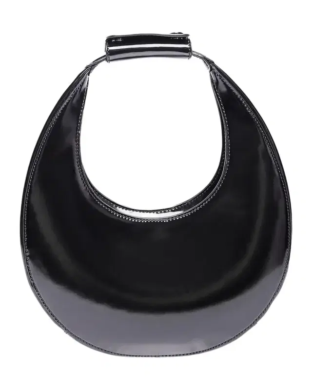 STAUD Mini Moon Leather Top-Handle Bag