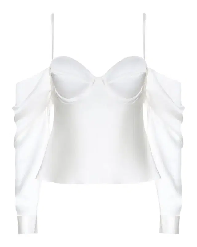 Saya Draped Cold-Shoulder Satin Top