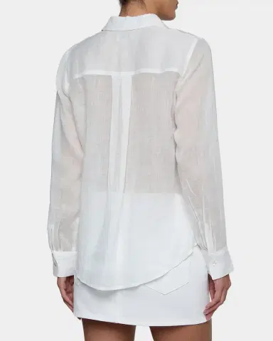 L'Agence Ellery Sheer Ramie Blouse | Thumbnail 3