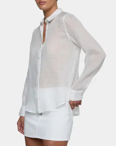 L'Agence Ellery Sheer Ramie Blouse | Thumbnail 5