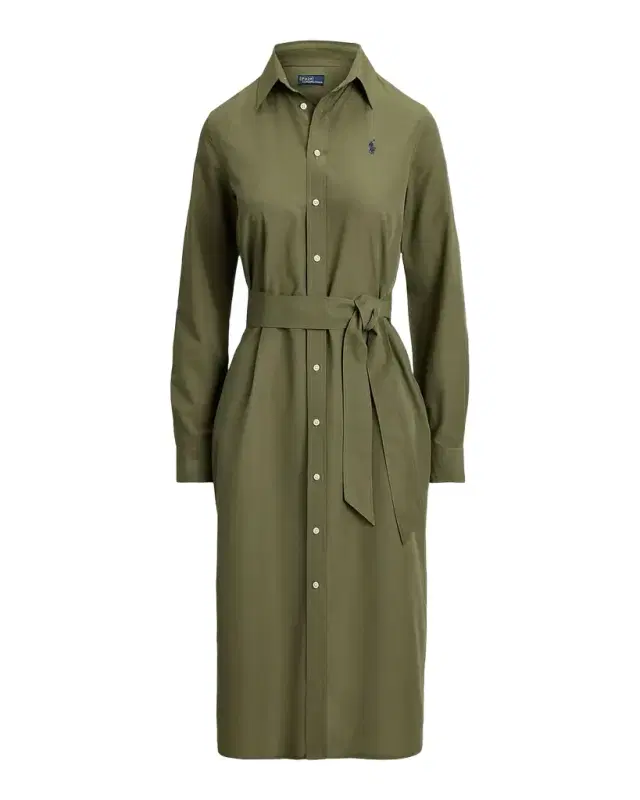 Polo Ralph Lauren Cotton-Linen Belted Shirtdress
