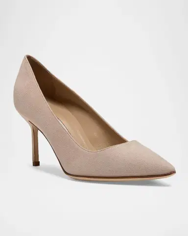 Manolo Blahnik BB 70MM Suede Point Toe Pumps | Thumbnail 2 Manolo Blahnik BB 70MM Suede Point Toe Pumps | Thumbnail 2