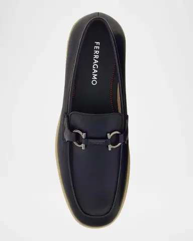 Ferragamo Men's Cosimo Leather Ganicni Bit Loafers | Thumbnail 2 Ferragamo Men's Cosimo Leather Ganicni Bit Loafers | Thumbnail 2
