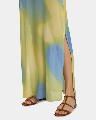 Simkhai Fia Printed Mesh Cover-Up Maxi Dress | Thumbnail 5