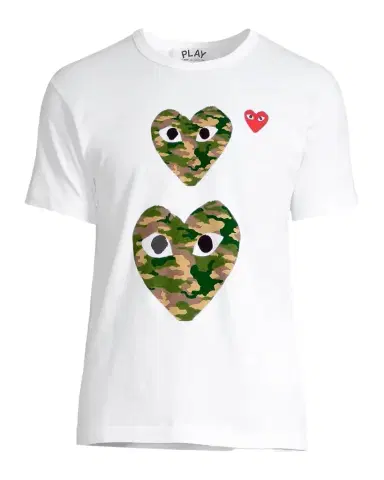 Comme des Garçons Double Camo Logo T-Shirt | Thumbnail 1