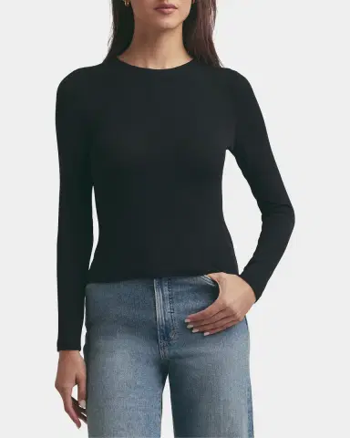 Favorite Daughter Rib-Knit Long-Sleeve Top | Thumbnail 3