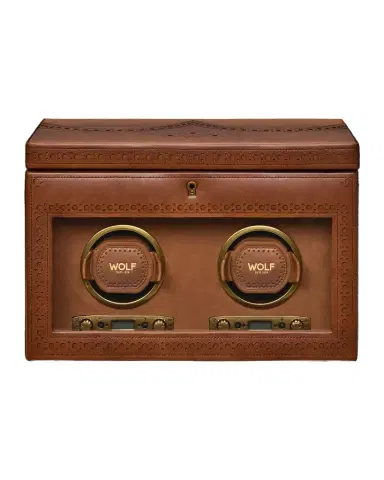 Wolf Brogue Double Watch Winder with Storage | Thumbnail 1 Wolf Brogue Double Watch Winder with Storage | Thumbnail 1
