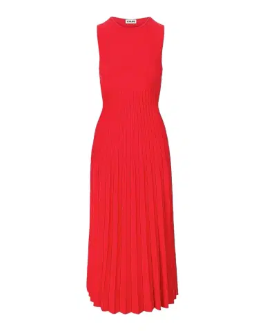 STAUD Elyse Pleated Midi-Dress | Thumbnail 1 STAUD Elyse Pleated Midi-Dress | Thumbnail 1