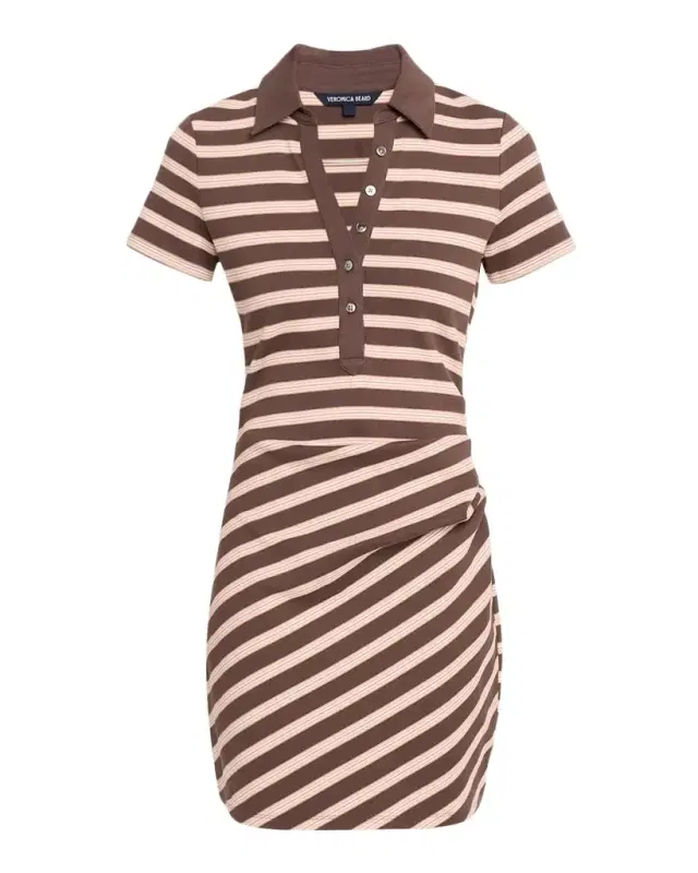 Lanier Striped Cotton Mini Polo Dress