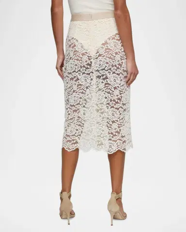 L'AGENCE Shae Floral Lace Midi Pencil Skirt | Thumbnail 3 L'AGENCE Shae Floral Lace Midi Pencil Skirt | Thumbnail 3