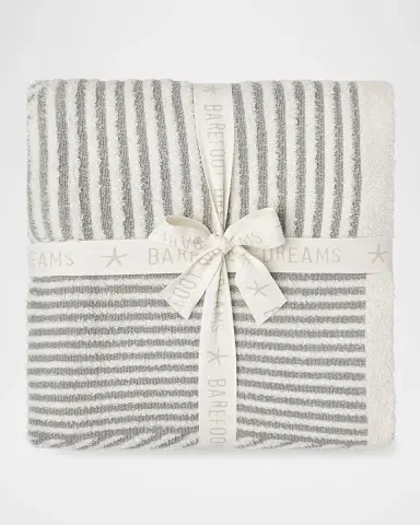 Barefoot Dreams CozyChic Cotton Linea Mixed Stripe Throw, 54" x 72" | Thumbnail 5