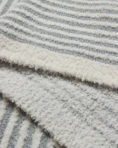 Barefoot Dreams CozyChic Cotton Linea Mixed Stripe Throw, 54" x 72" | Thumbnail 6