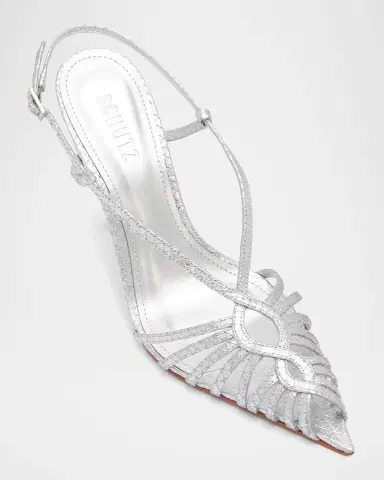 Schutz Seraphine 110MM Snakeskin-Embossed Leather Peep-Toe Sandals | Thumbnail 2 Schutz Seraphine 110MM Snakeskin-Embossed Leather Peep-Toe Sandals | Thumbnail 2