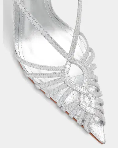 Schutz Seraphine 110MM Snakeskin-Embossed Leather Peep-Toe Sandals | Thumbnail 3 Schutz Seraphine 110MM Snakeskin-Embossed Leather Peep-Toe Sandals | Thumbnail 3